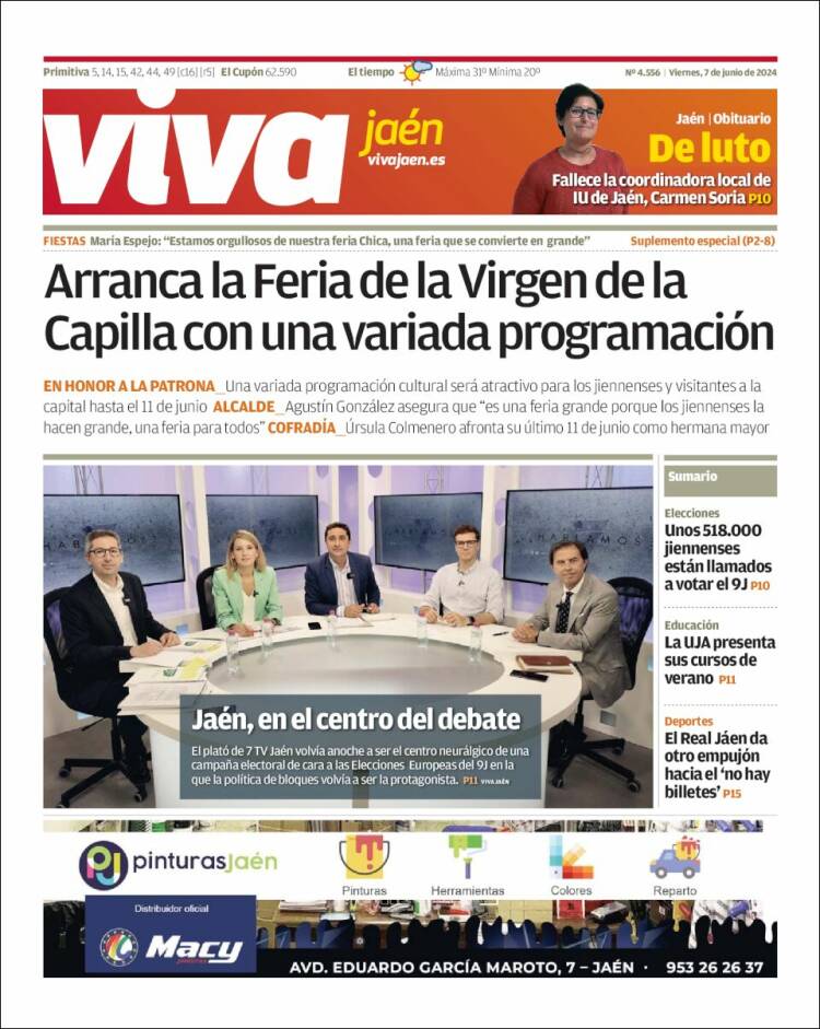 Portada de Viva Jaén (España)