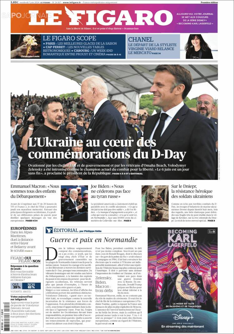 Portada de Le Figaro (Francia)