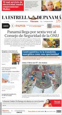 Portada de La Estrella de Panamá (Panamá)
