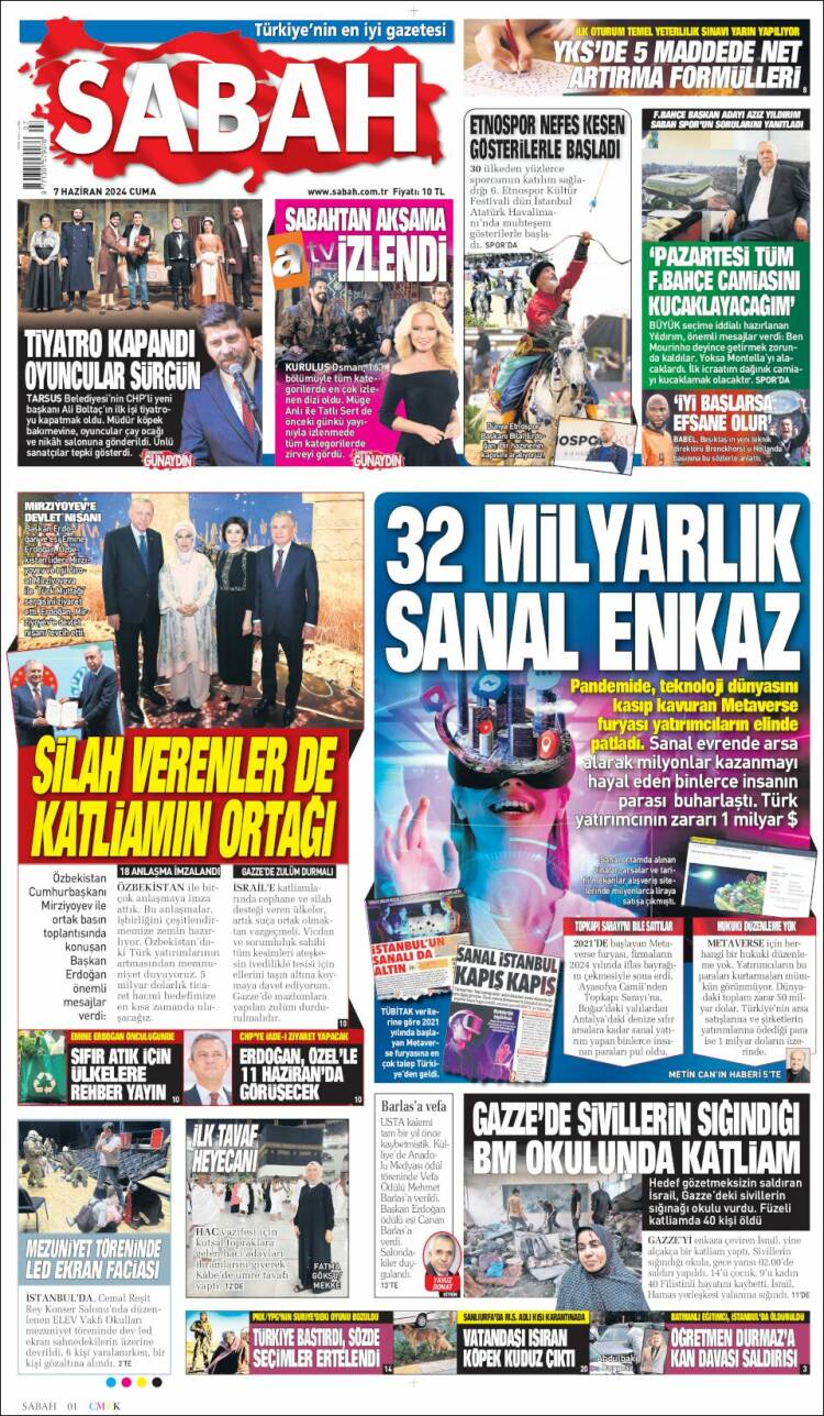 Portada de Sabah (Turqu&iacute;a)