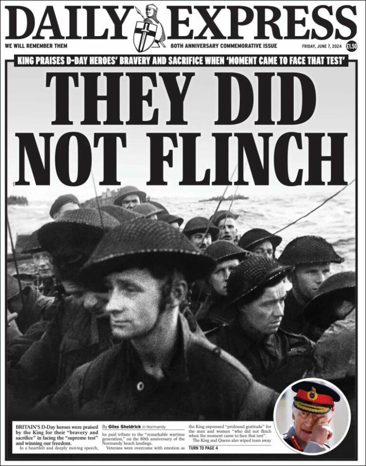 Portada de Daily Express (Reino Unido)