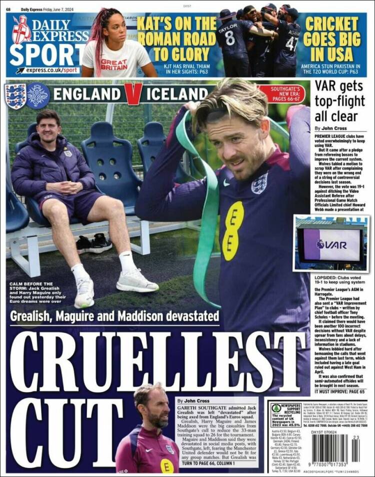 Portada de Express Sport (Reino Unido)