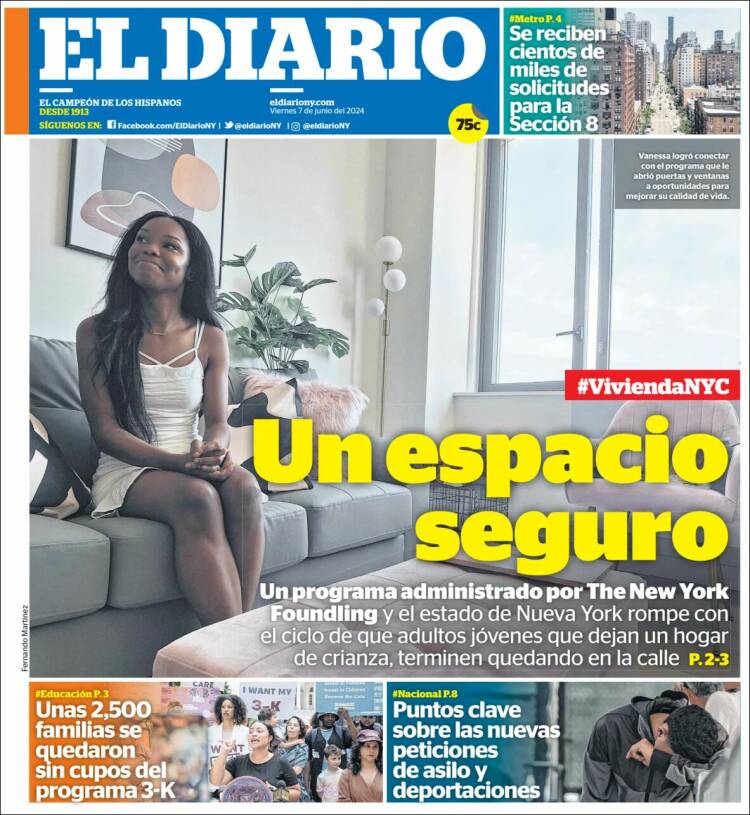 Portada de El Diario NY (USA)