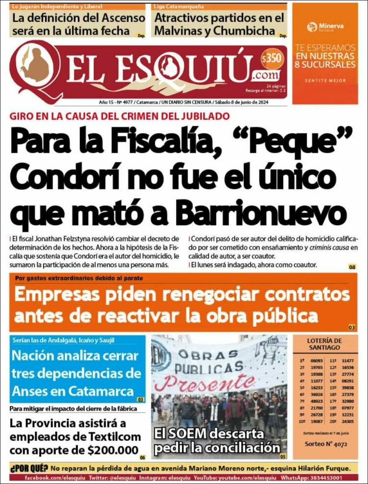 Portada de El Esquiu (Argentina)