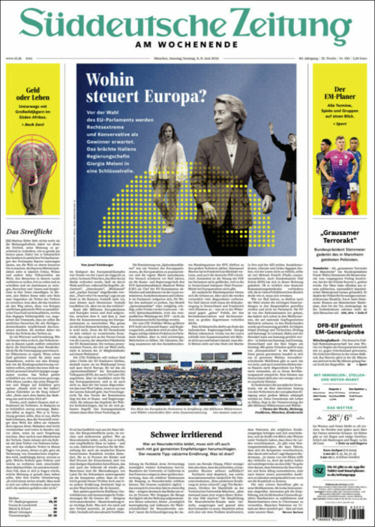 Portada de Sueddeutsche (Alemania)