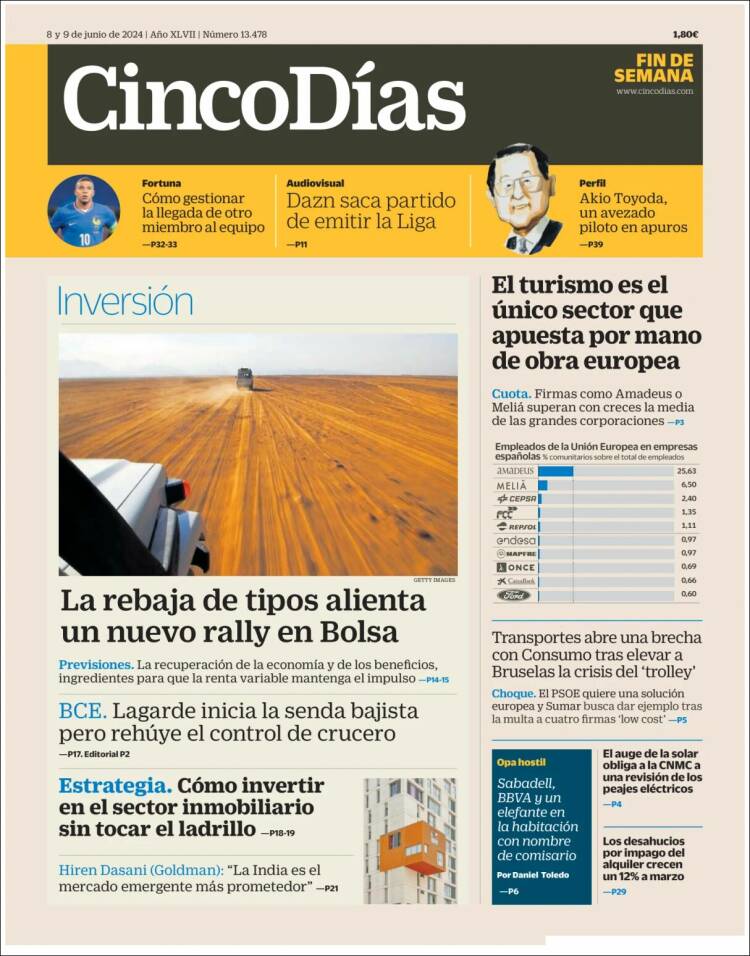 Portada de Cinco Días (Espa&ntilde;a)