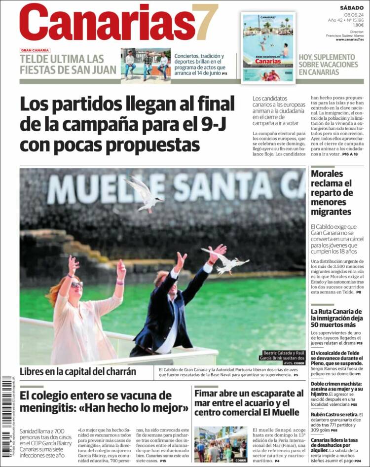 Portada de Canarias 7 (España)