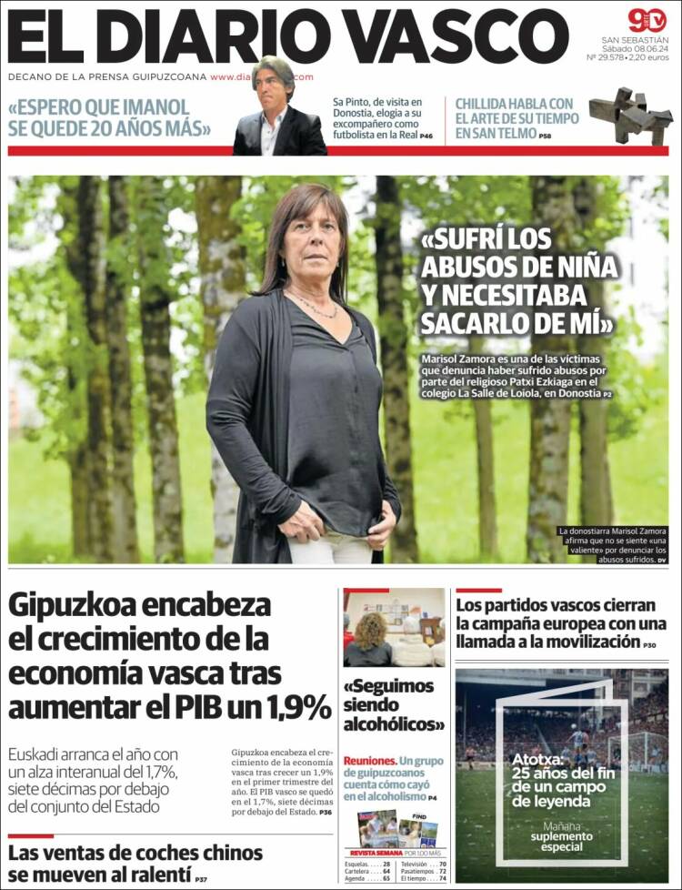 Portada de Diario Vasco (España)