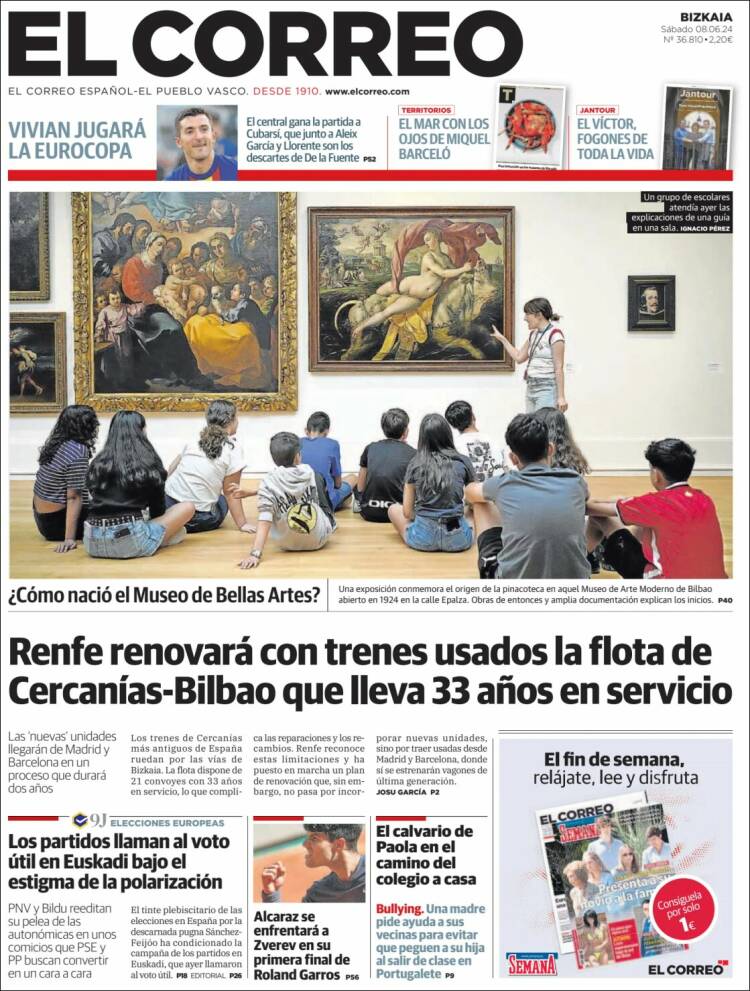 Portada de El Correo (España)