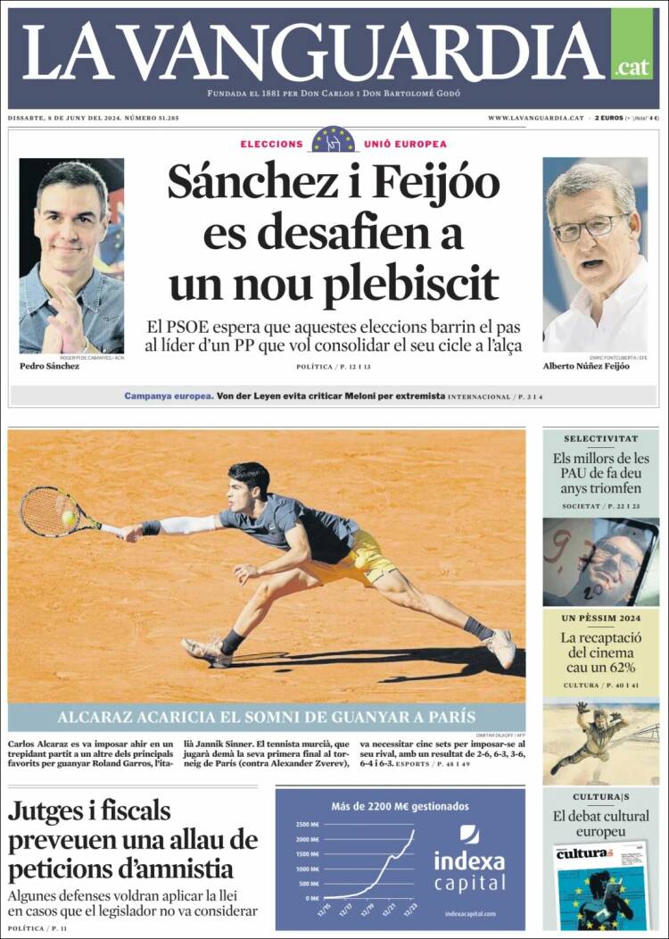 Portada de La Vanguardia (España)