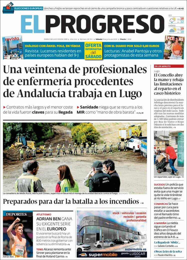 Portada de El Progreso (España)
