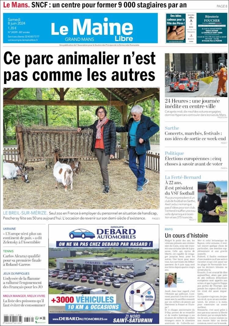 Portada de Le Maine Libre (Francia)
