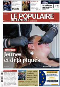 Portada de Le Populaire du Centre (Francia)