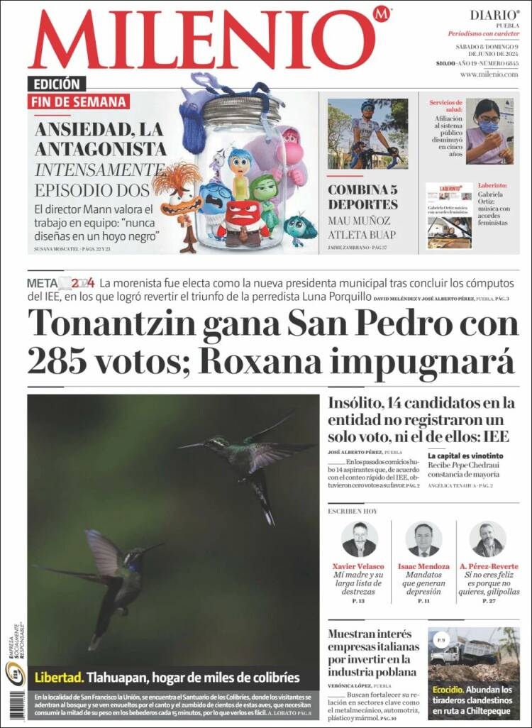 Portada de Milenio de Puebla (M&eacute;xico)