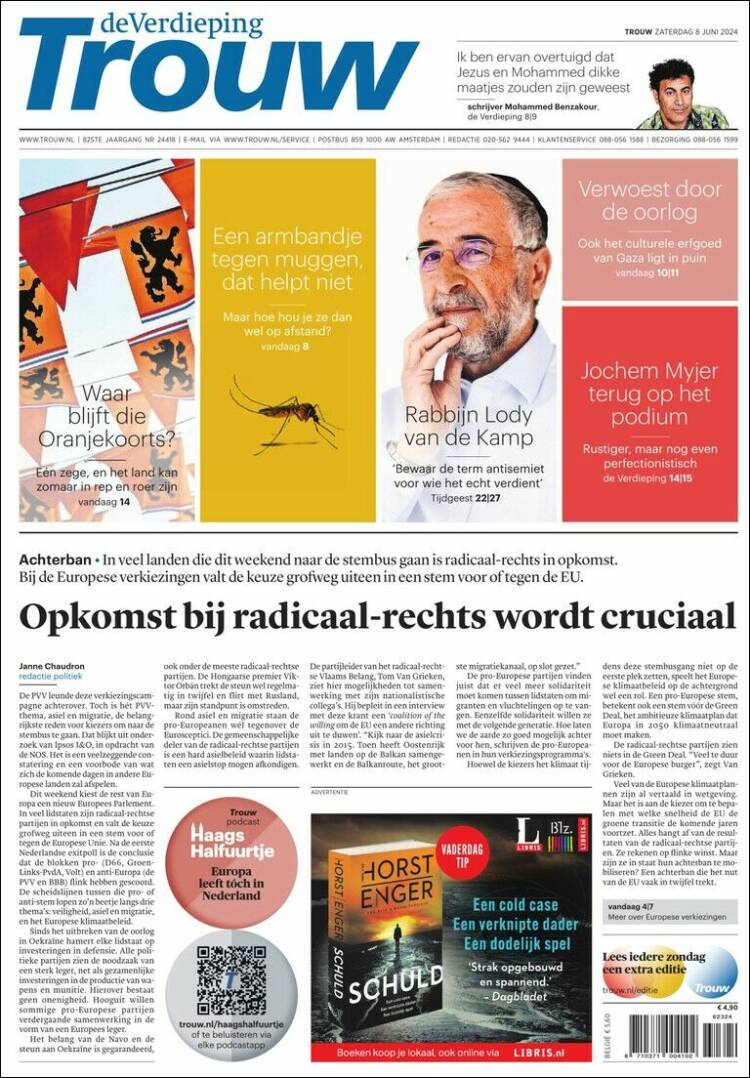 Portada de Trouw (Pa&iacute;ses Bajos)