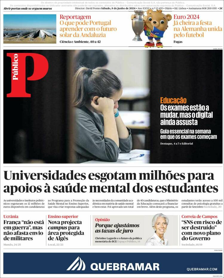 Portada de Público (Portugal)