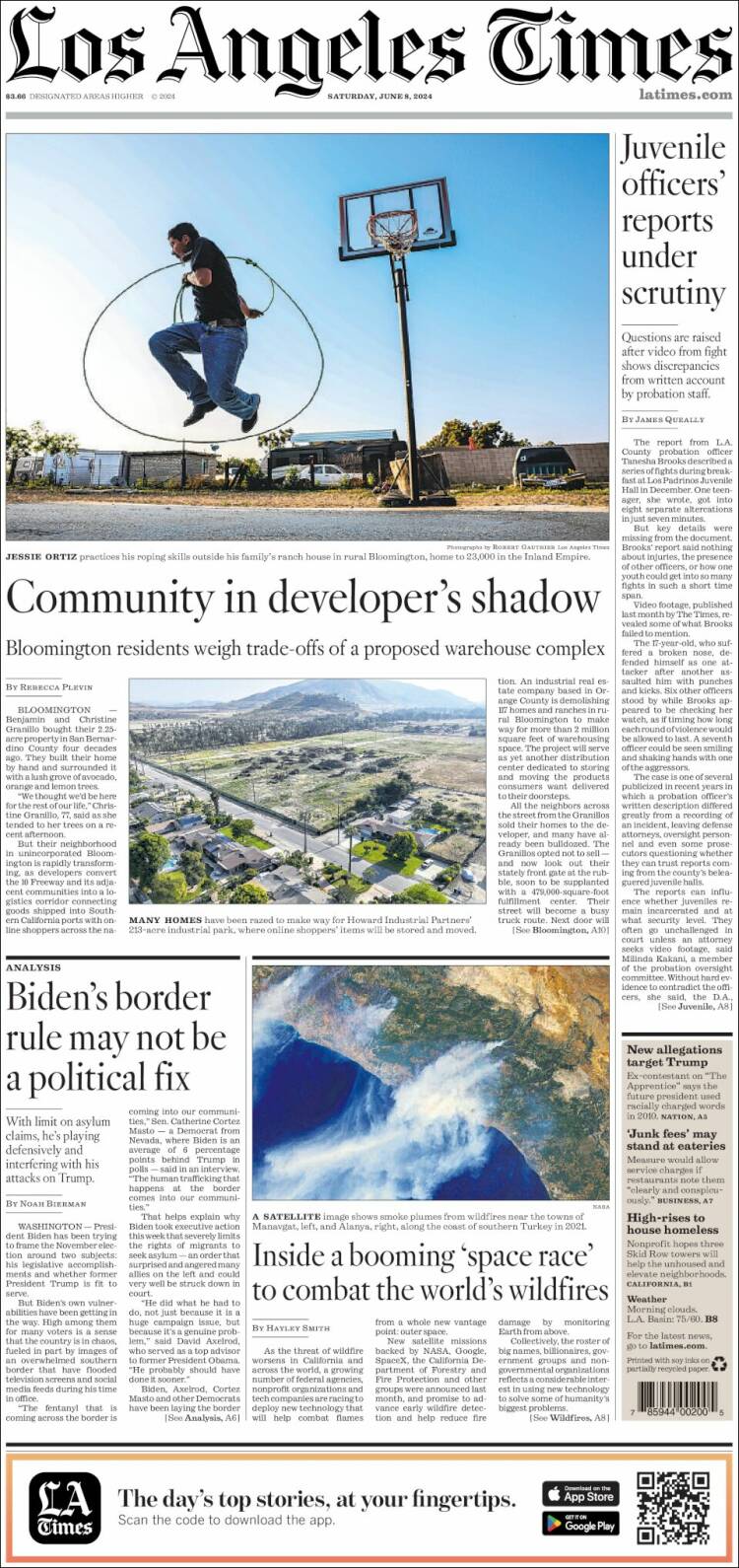 Portada de Los Angeles Times (USA)