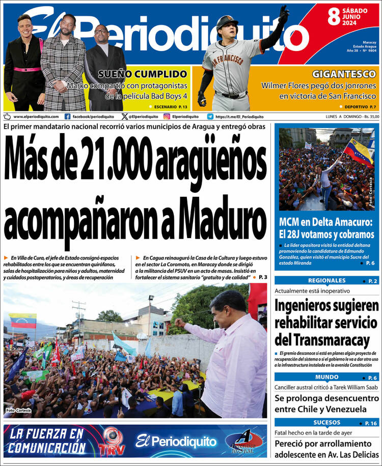 Portada de Periodiquito de Aragua (Venezuela)