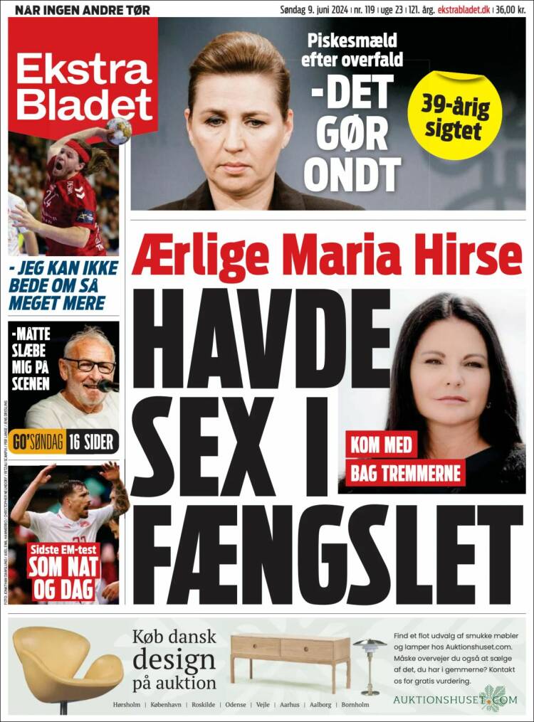 Portada de Ekstra Bladet (Dinamarca)
