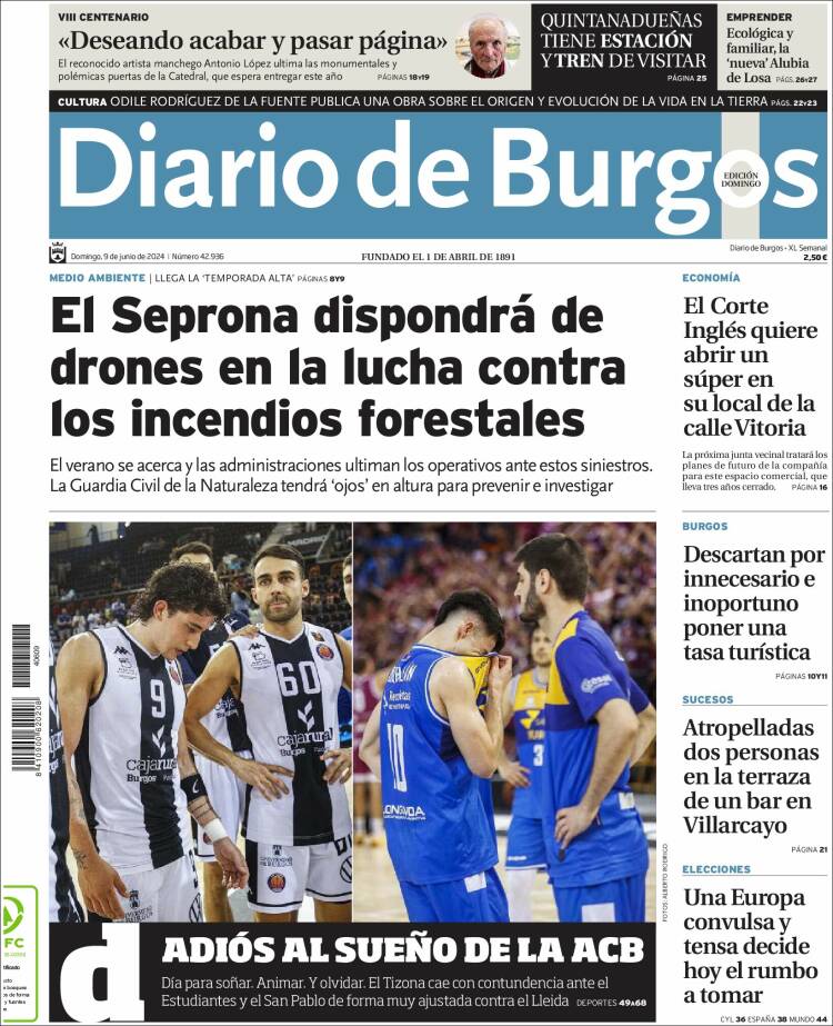 Portada de Diario de Burgos (Espa&ntilde;a)
