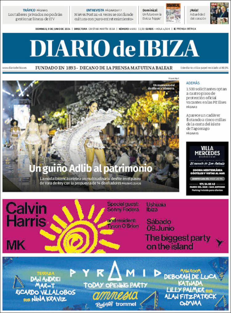 Portada de Diario de Ibiza (Espa&ntilde;a)