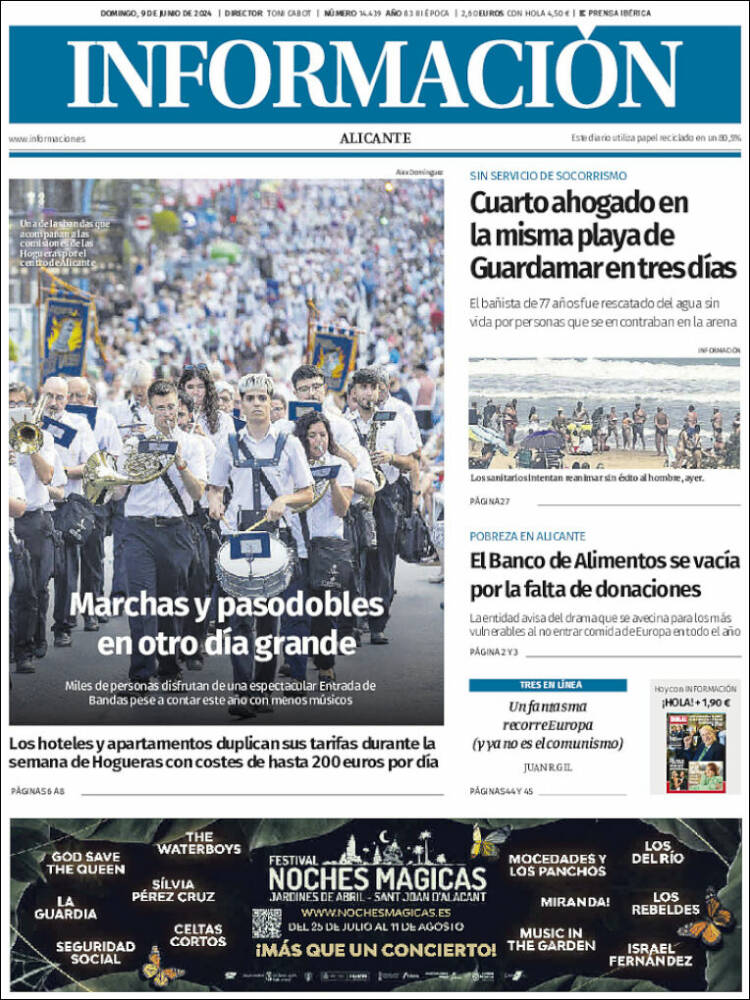 Portada de Diario Información (Espa&ntilde;a)