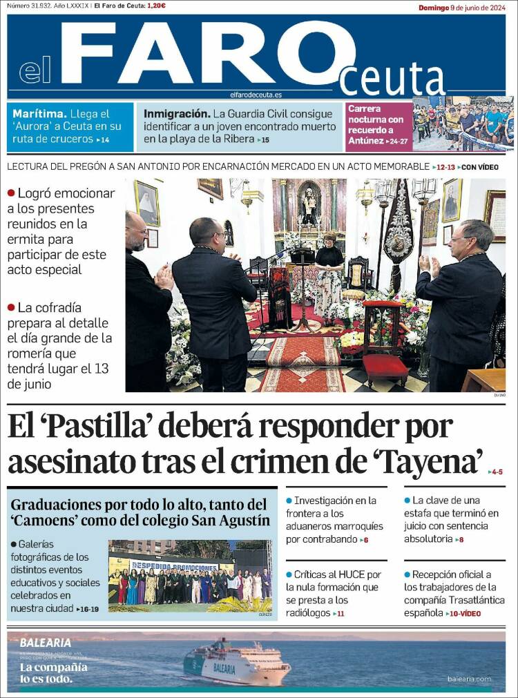 Portada de El Faro de Ceuta (Espa&ntilde;a)