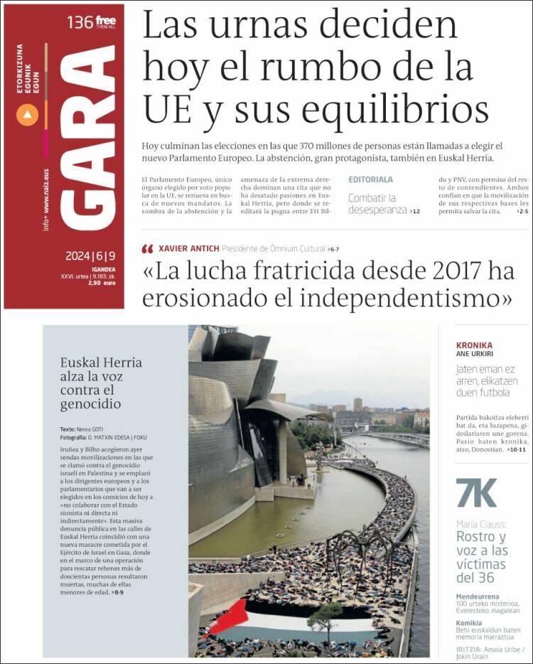 Portada de Gara (Espa&ntilde;a)