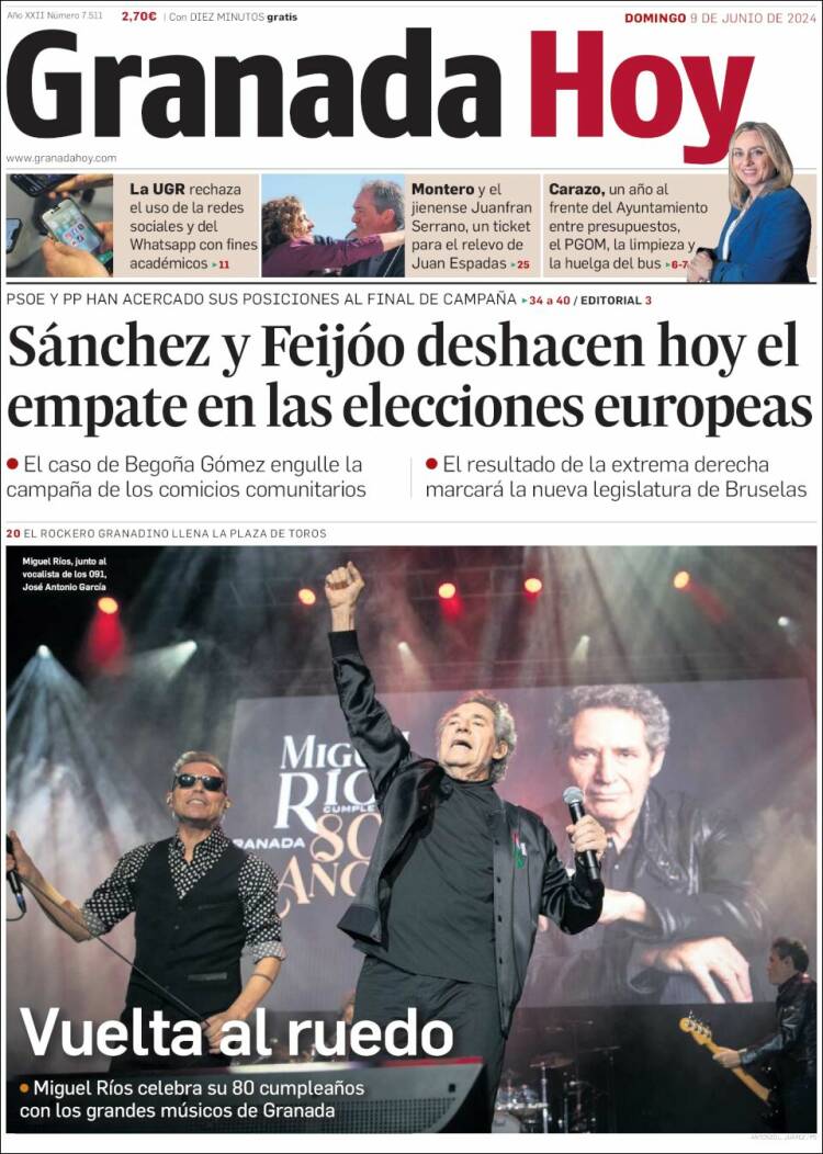 Portada de Granada Hoy (Espa&ntilde;a)
