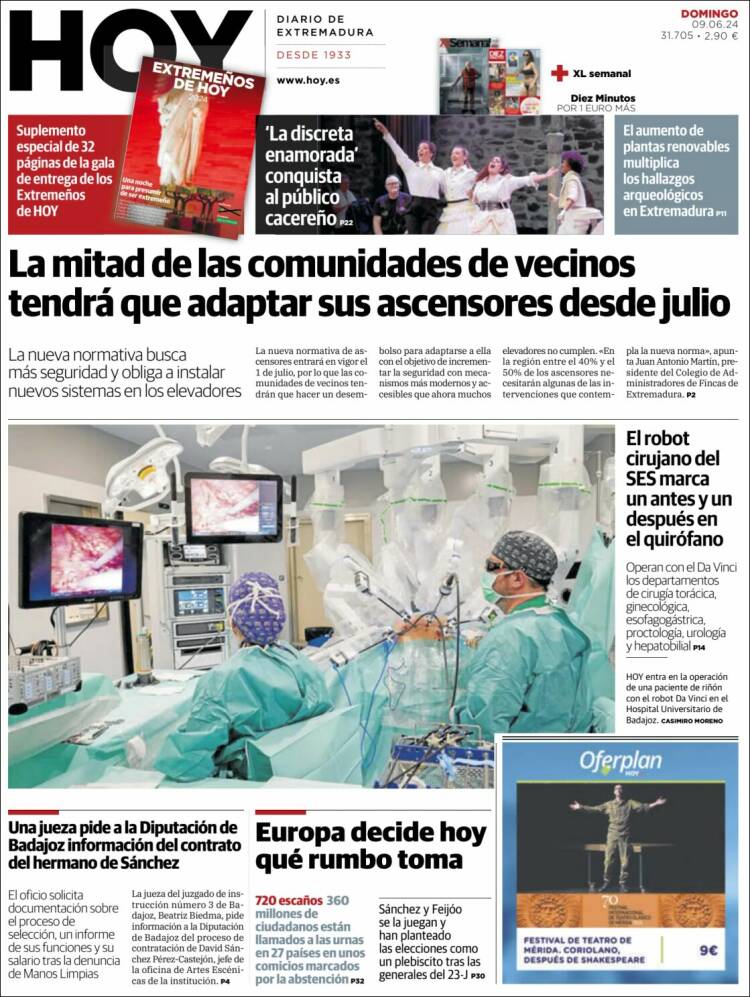 Portada de Hoy - Caceres (Espa&ntilde;a)