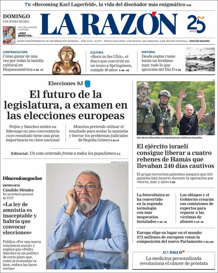 Portada de La Razón (Espa&ntilde;a)