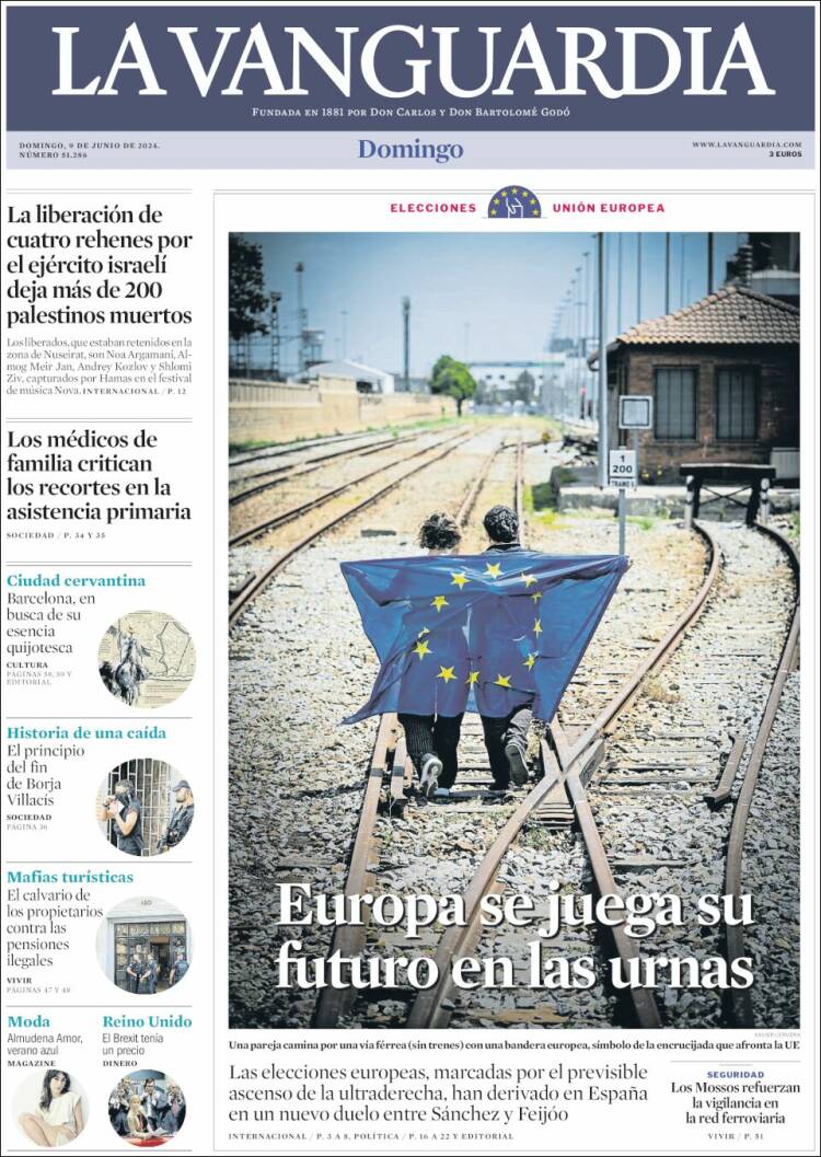 Portada de La Vanguardia (España)