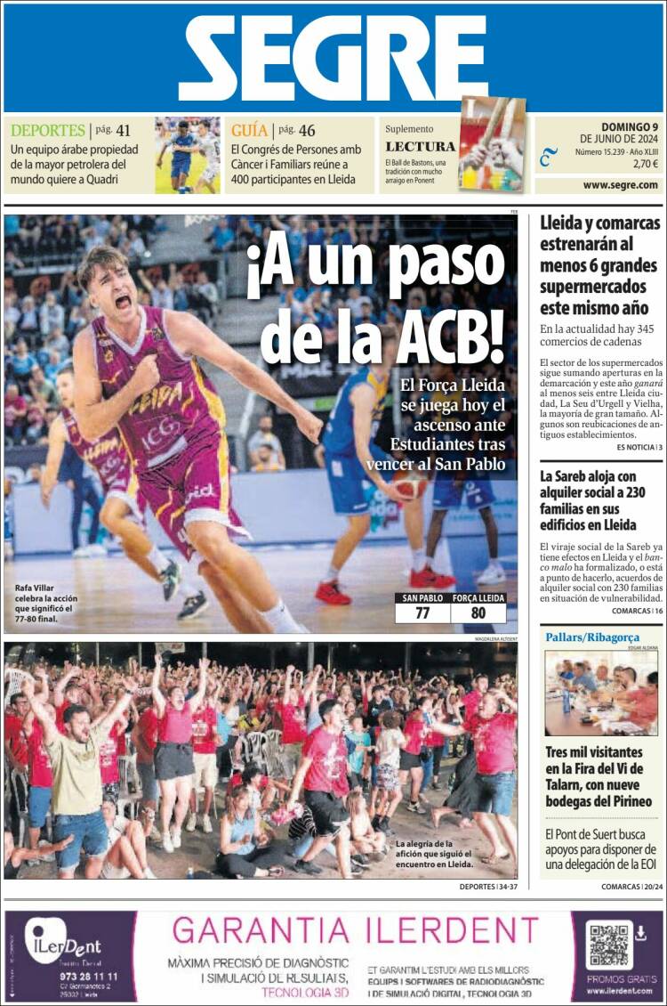 Portada de Segre  (Espa&ntilde;a)