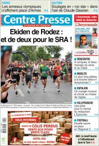 Portada de Centre Presse (Francia)