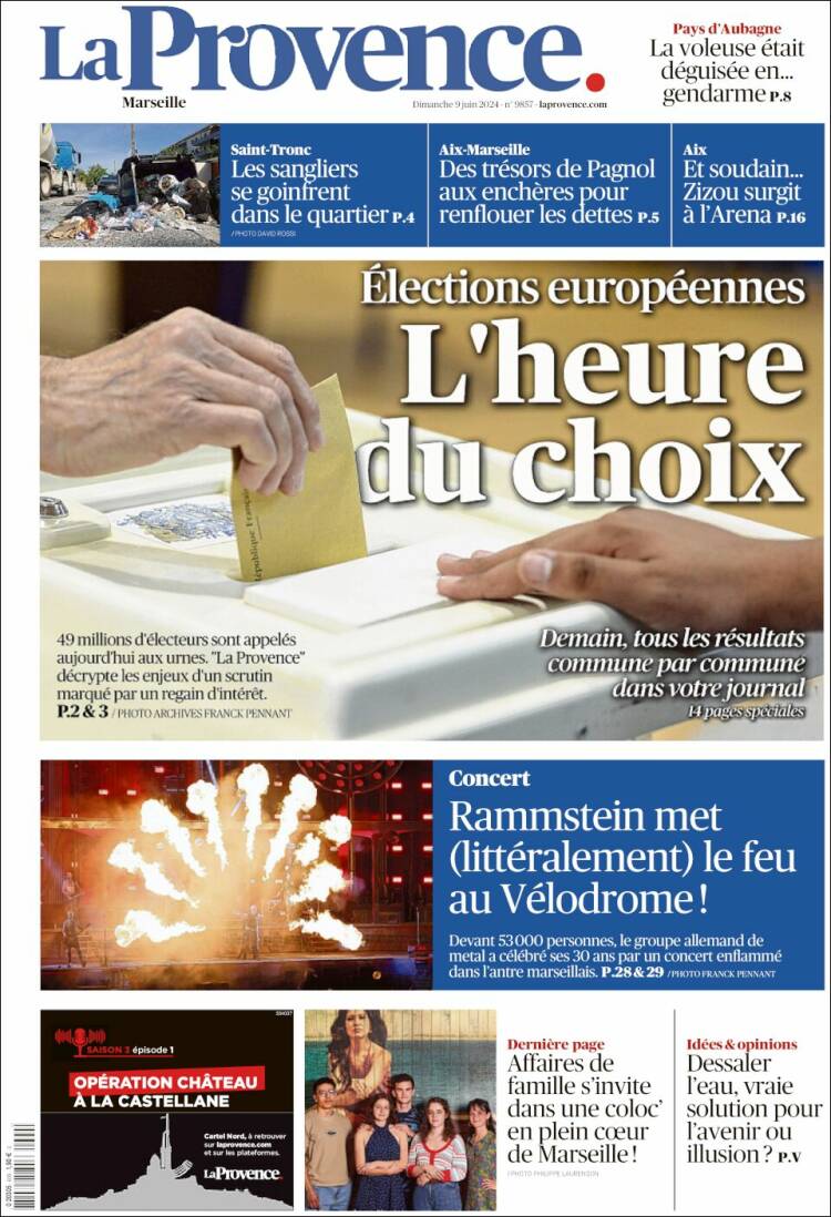 Portada de La Provence (Francia)