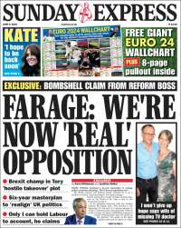 Portada de Daily Express (Reino Unido)