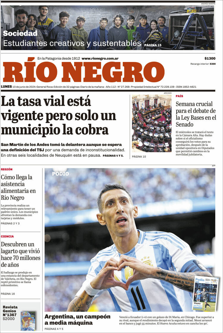 Portada de Rio Negro (Argentina)