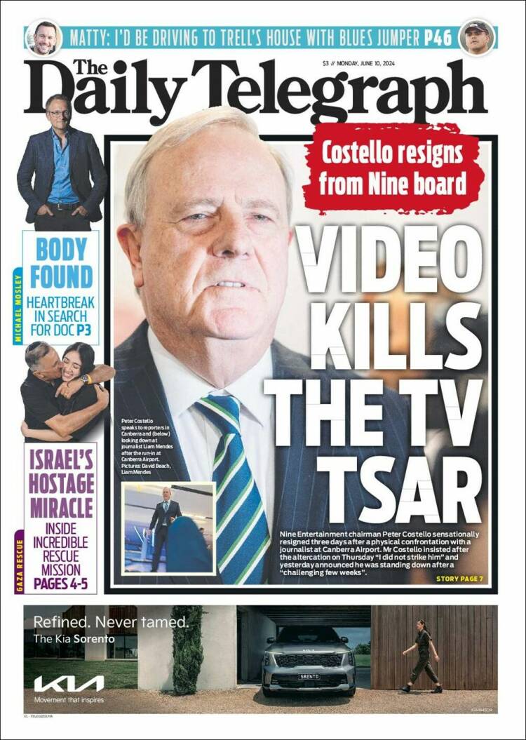 Portada de The Daily Telegraph (Australia)