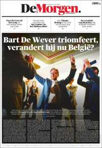 Portada de De Morgen (Belgique)