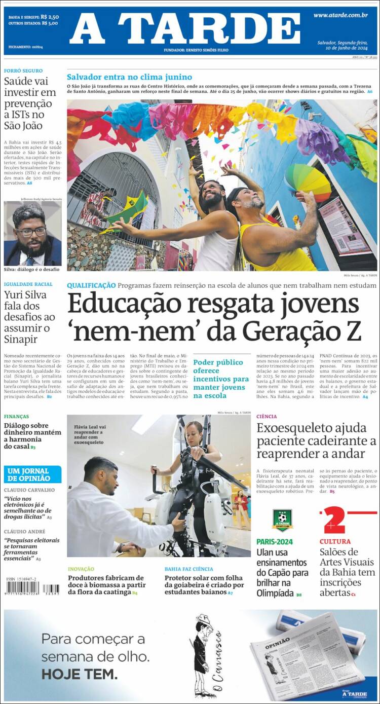 Portada de Diário A Tarde (Brasil)