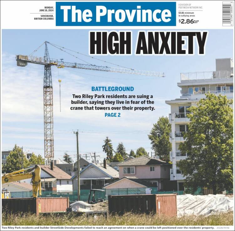 Portada de The Province (Canadá)
