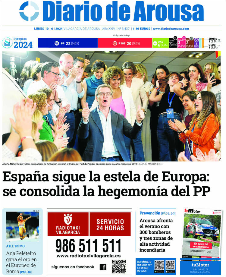 Portada de Diario de Arousa (España)