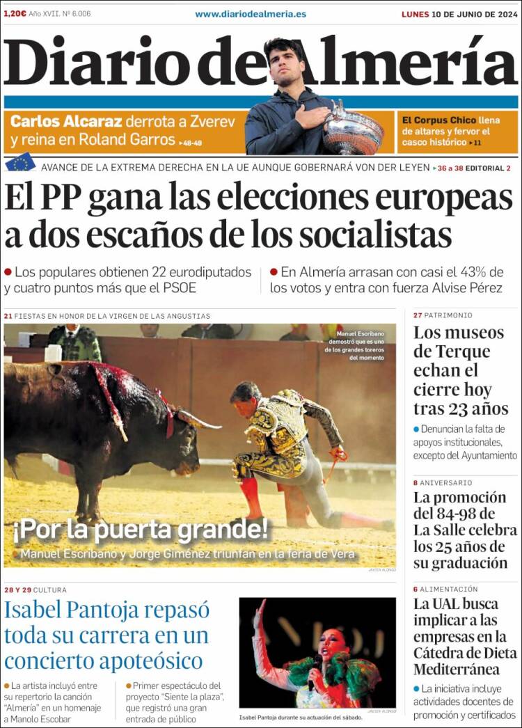 Portada de Diario de Almería (España)