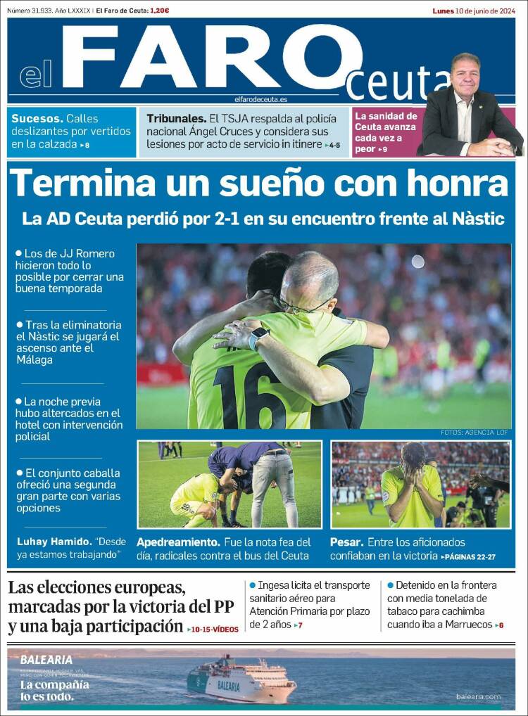 Portada de El Faro de Ceuta (España)