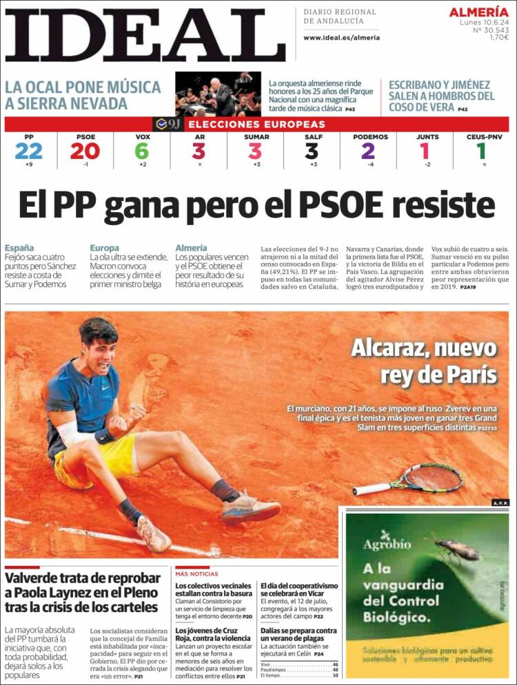Portada de Ideal Almeria (España)