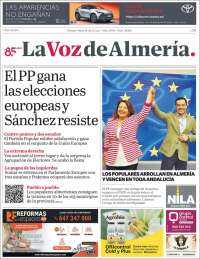 Portada de La Voz de Almería (España)