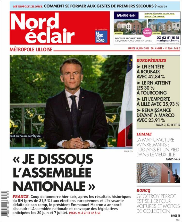Portada de Nord Éclair (Francia)