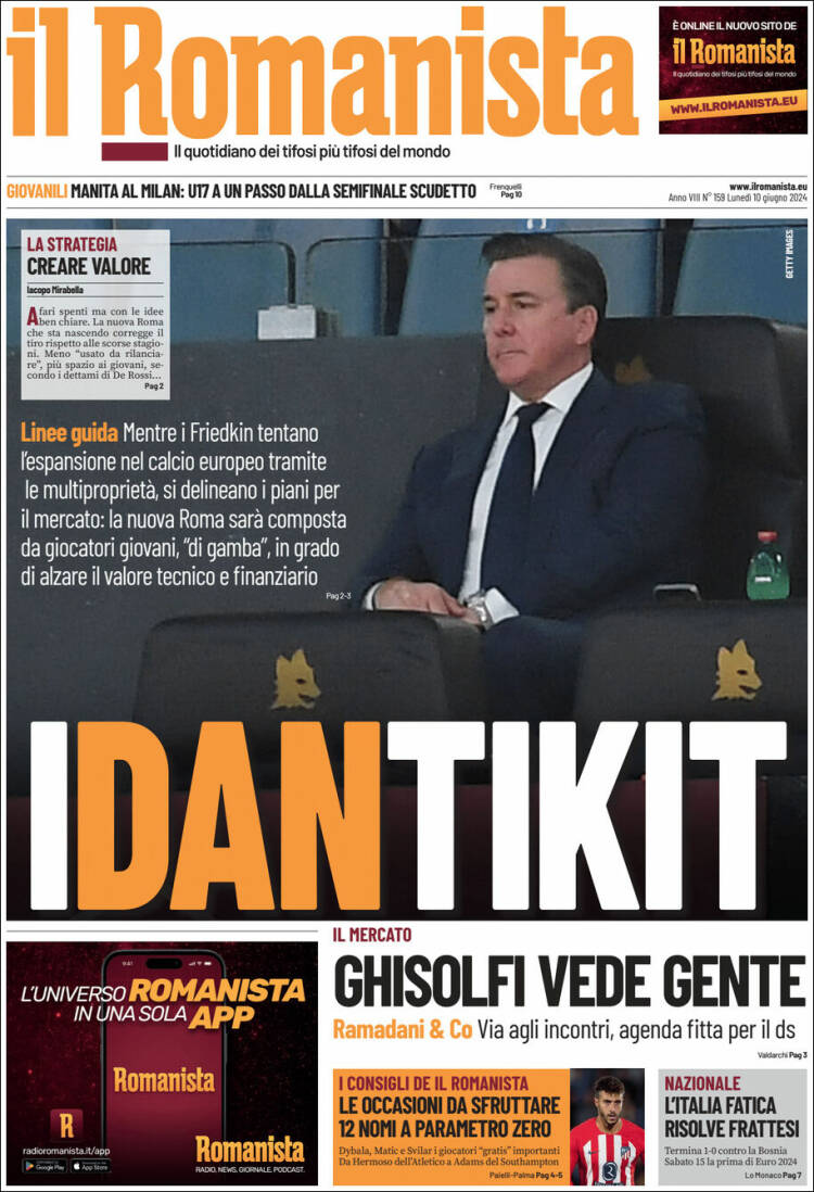Portada de Romanista (Italia)