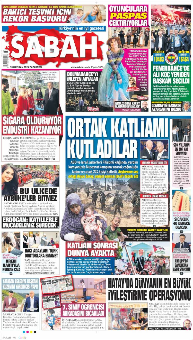 Portada de Sabah (Turqu&iacute;a)