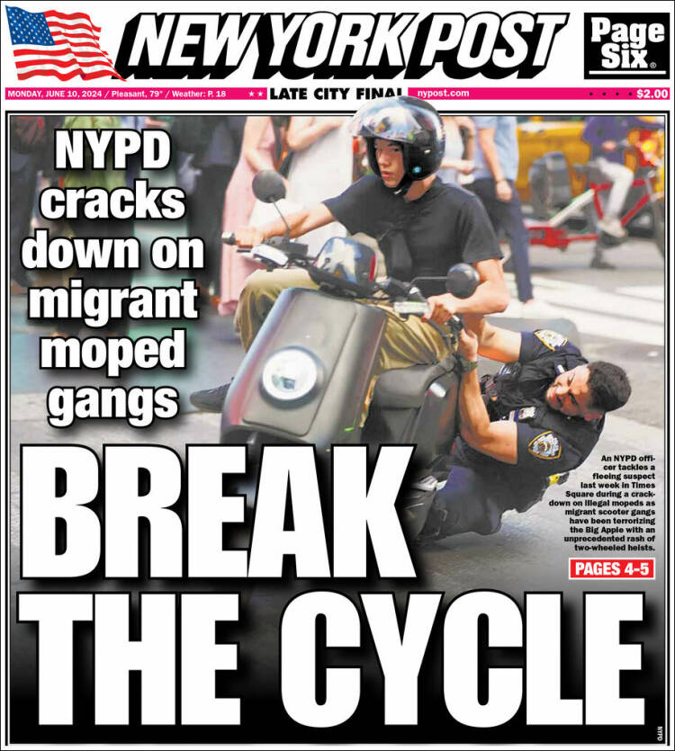 Portada de New York Post (USA)